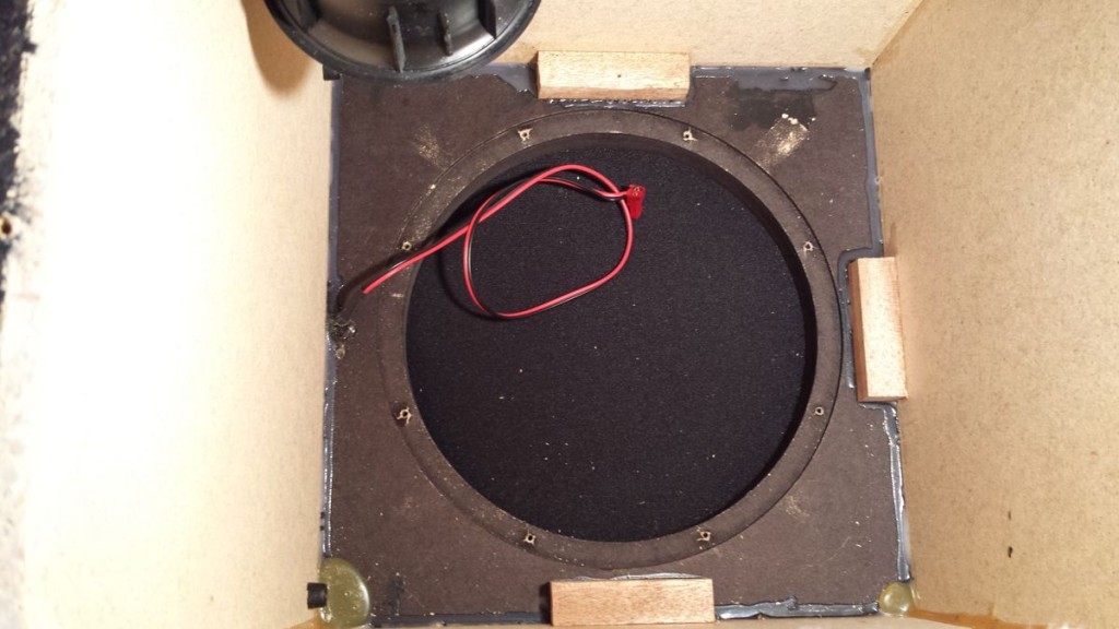 Paradigm PDR10 showing glue dry inside cabinet