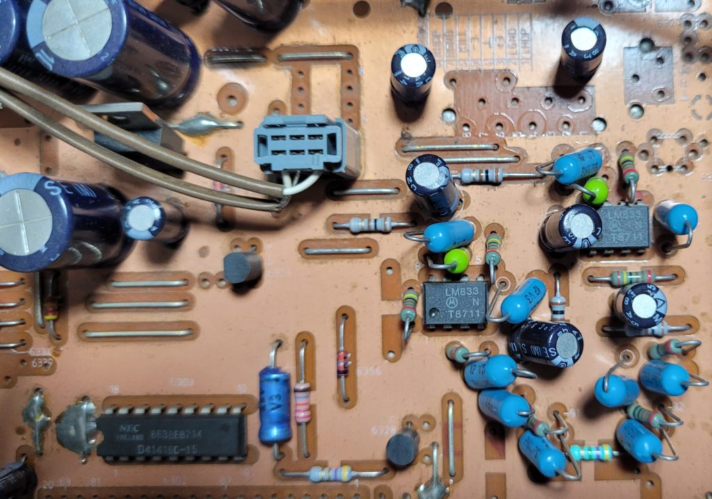 Shows LM833 and associated audio components