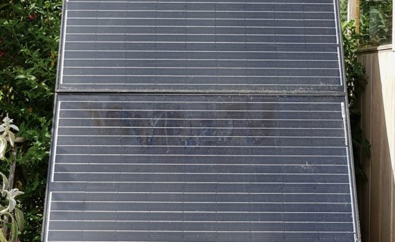 Solar panels installed by glasshouse